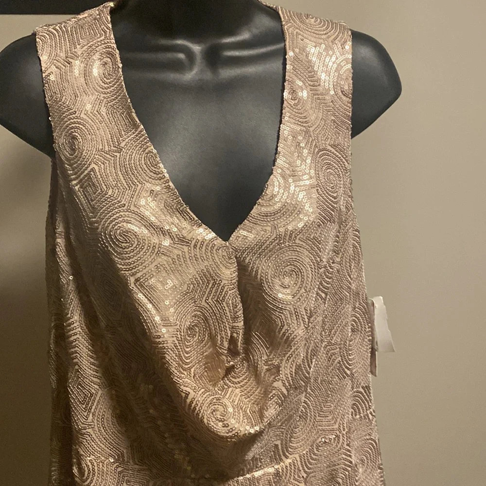 NWT FREE PEOPLE  Paris Rock Sequin French ROSE DRESS